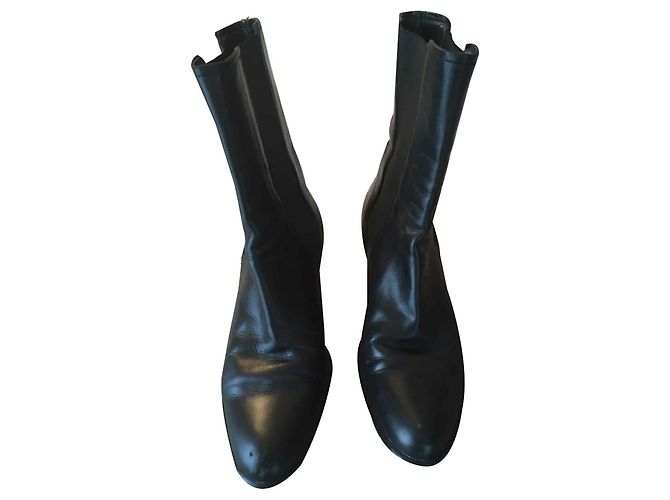 Autre Marque Echte Lederstiefel Schwarz - Ansicht 2