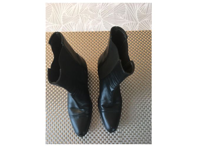Autre Marque Echte Lederstiefel Schwarz - Ansicht 3