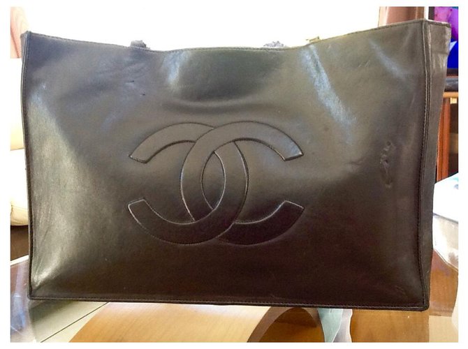 Bolso Chanel de cuero negro - vista 10