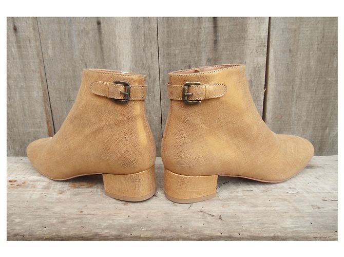 botas Sessun modelo Twiggy, Novo Dourado - vista 5