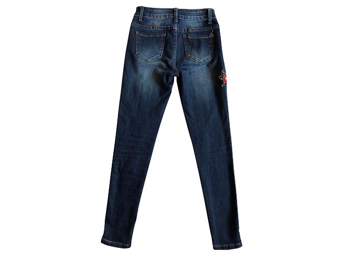 Autre Marque Absolu Paris - Enge Jeans mit Blumenmuster - Ansicht 2