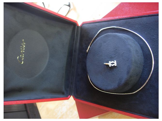 Collana e collana Cartier in oro bianco e diamanti Argento - vista 10