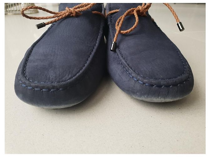 Mocassino TOD'S City in pelle di velluto Blu - vista 4