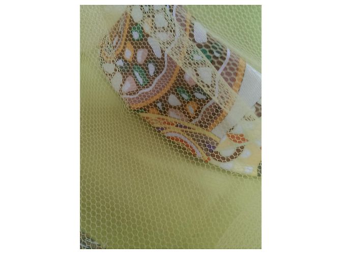Hermès Catherinettes 2012 Hut Grün und Gelb Filz - Ansicht 8