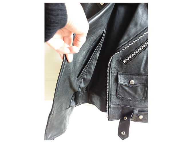 Saint Laurent Jacke im Perfecto-Stil - Ansicht 2