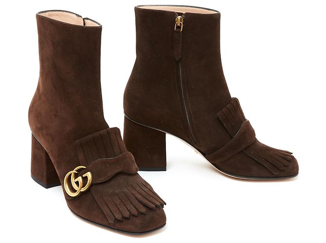 Gucci MARMONT BROWN SUEDE EU38.5 Nuevo - vista 2
