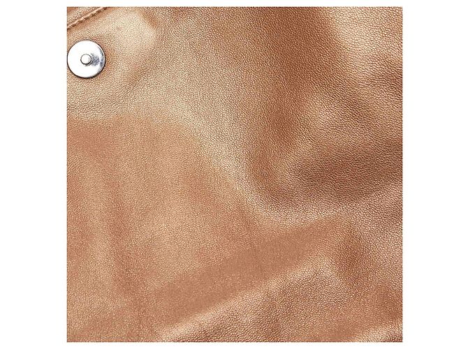 Borsa a tracolla a catena in pelle marrone Prada - vista 7