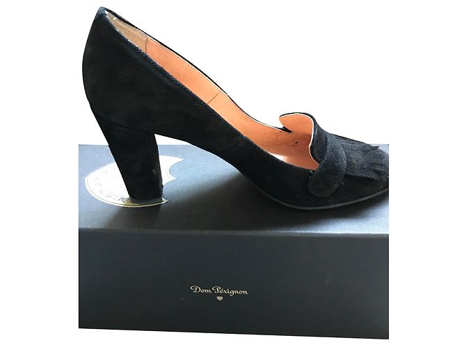 Autre Marque Pumps aus schwarzem Nubukleder Größe 39 - Ansicht 2