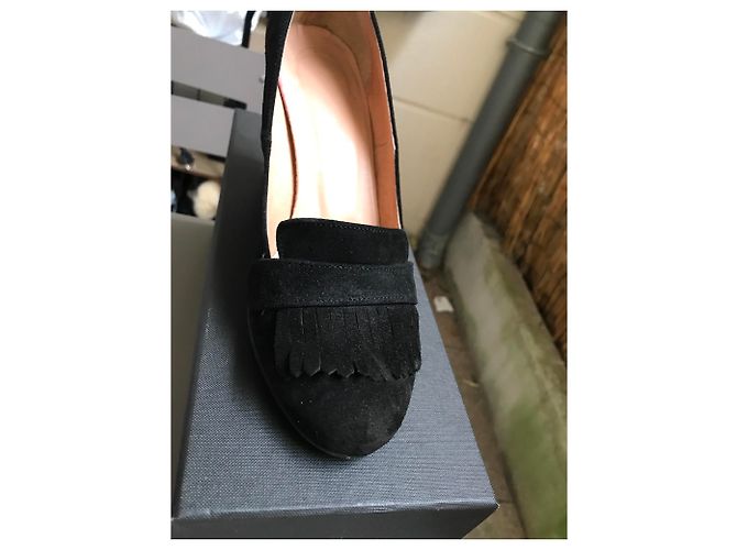 Autre Marque Pumps aus schwarzem Nubukleder Größe 39 - Ansicht 4