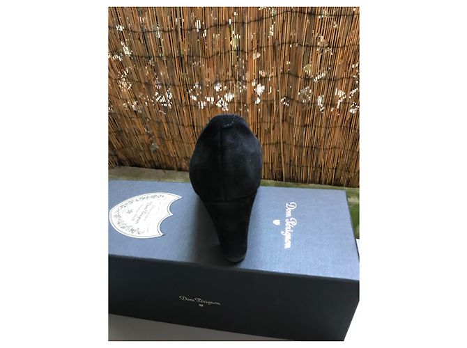 Autre Marque Pumps aus schwarzem Nubukleder Größe 39 - Ansicht 5