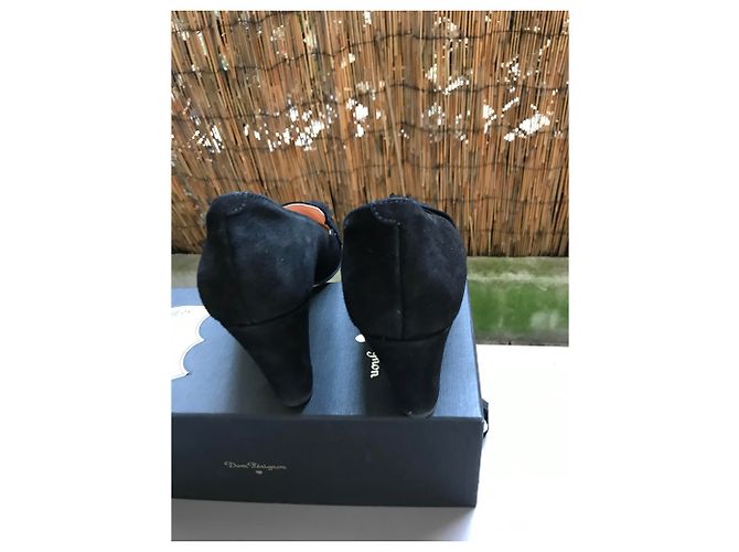Autre Marque Pumps aus schwarzem Nubukleder Größe 39 - Ansicht 6