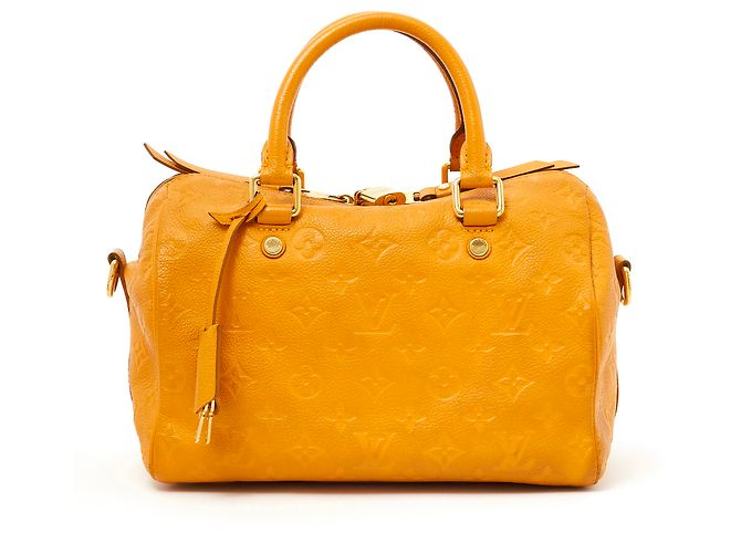 Speedy Louis Vuitton Tracolla veloce 25 Monogram Imprint Giallo - vista 2