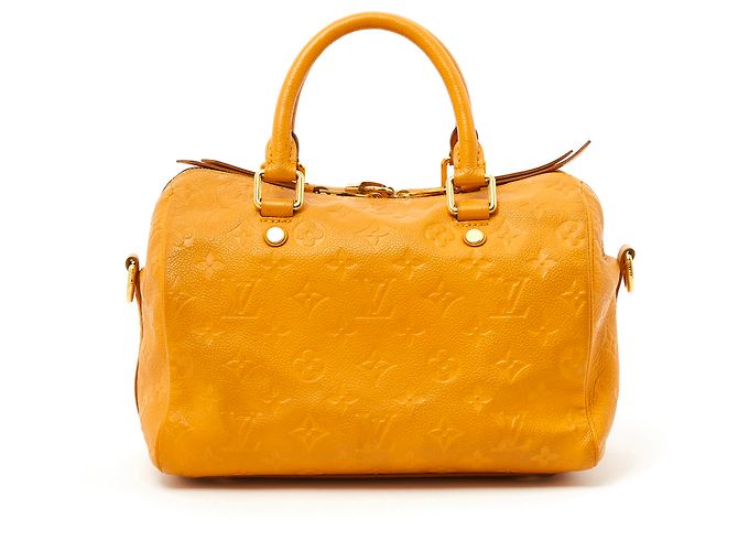 Speedy Louis Vuitton Tracolla veloce 25 Monogram Imprint Giallo - vista 3