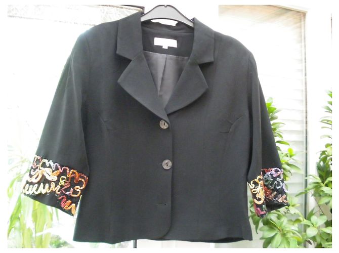 Autre Marque Traje de falda negro de crêpe - vista 3