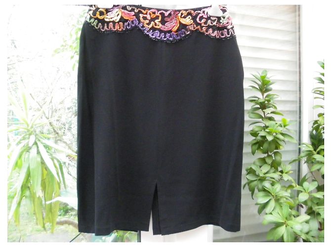 Autre Marque Traje de falda negro de crêpe - vista 4