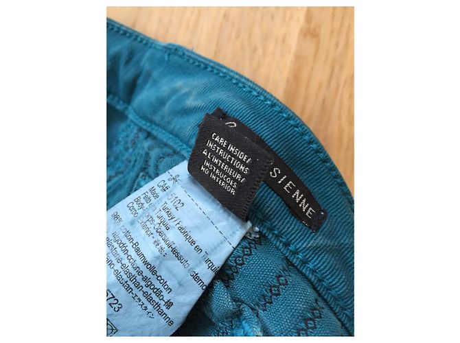 Vaqueros Maison Scotch de denim azul y verde - vista 6