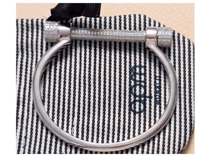 Bracciale Rigido APM Monaco Eiffel Argento 925 e Zirconi Taglia S - vista 3