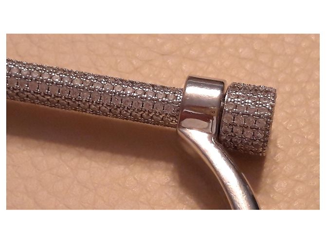 Bracciale Rigido APM Monaco Eiffel Argento 925 e Zirconi Taglia S - vista 4