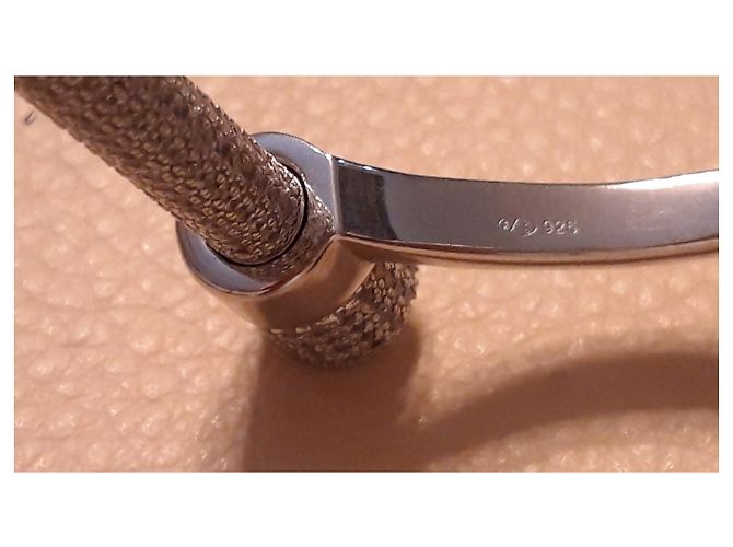 Bracciale Rigido APM Monaco Eiffel Argento 925 e Zirconi Taglia S - vista 5