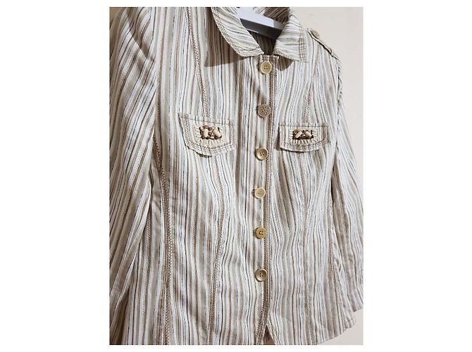 Chaqueta de rayas Basler algodón viscosa Multicolor - vista 3