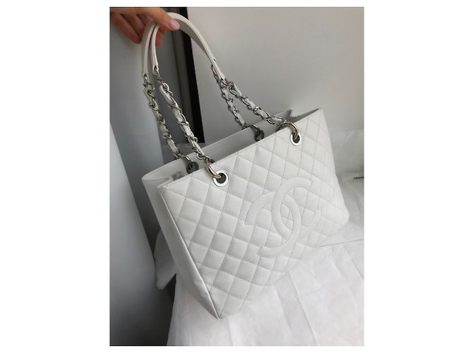 Chanel GST Grand Shopping Tote 34cm in pelle di caviale - vista 6