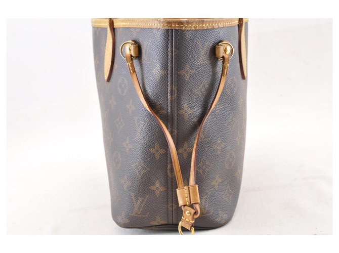 Louis Vuitton Neverfull PM Marrone - vista 4