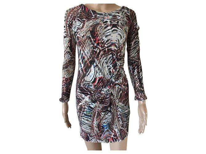 Vestido Iro de algodón negro rosa blanco - vista 2