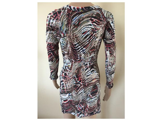 Vestido Iro de algodón negro rosa blanco - vista 4