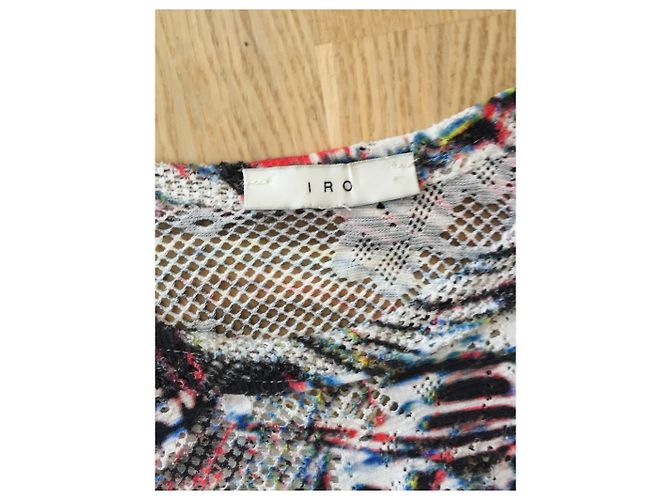 Vestido Iro de algodón negro rosa blanco - vista 5