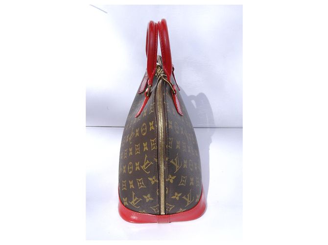 Louis Vuitton Alma PM Braun Rot - Ansicht 3