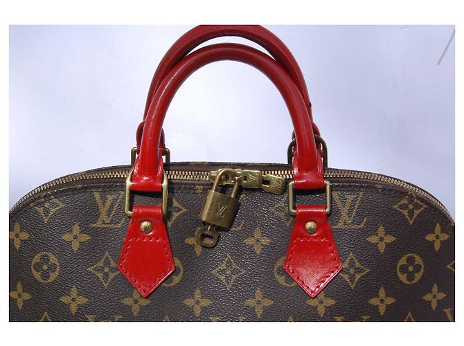 Louis Vuitton Alma PM Braun Rot - Ansicht 5