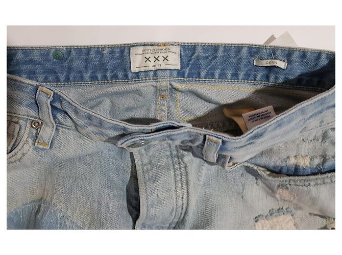 Jeans blu uomo Scotch and Soda distressed - vista 3