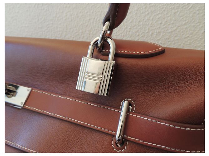 Hermès Kelly 50 VIAGGIO "RELAX" Caramello - vista 4