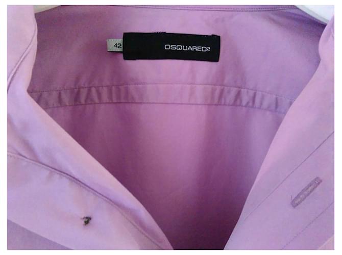 Dsquared2 Baumwollrosa Hemd Fuschia - Ansicht 2