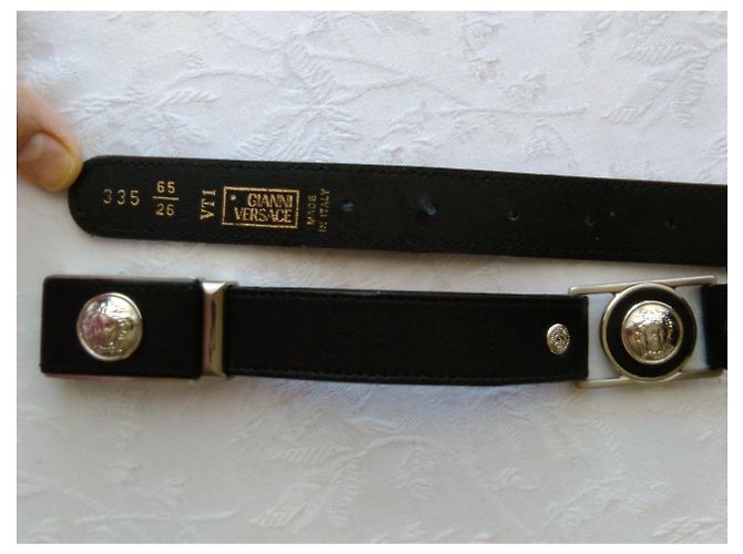 Cintura GIANNI VERSACE RARE 1997 PRE-DEATH d'epoca Nero - vista 3