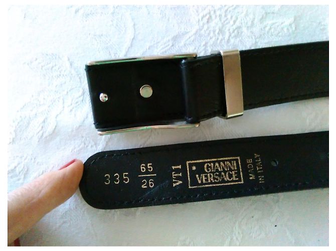 Cintura GIANNI VERSACE RARE 1997 PRE-DEATH d'epoca Nero - vista 4