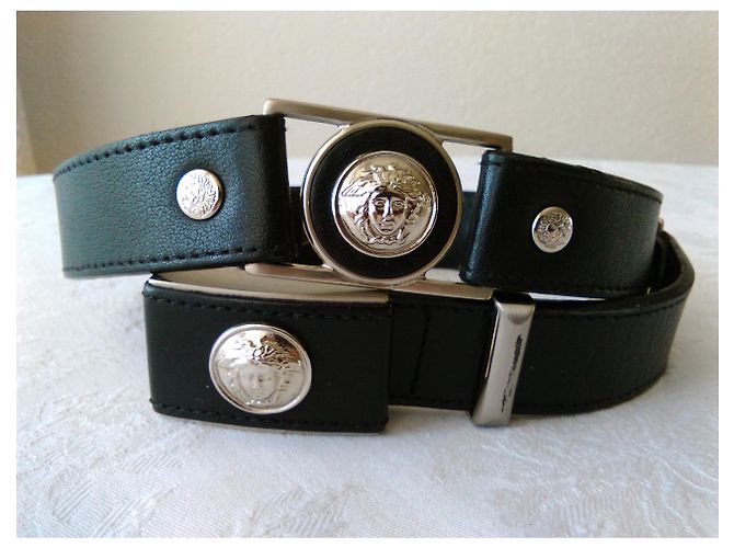 Cintura GIANNI VERSACE RARE 1997 PRE-DEATH d'epoca Nero - vista 5