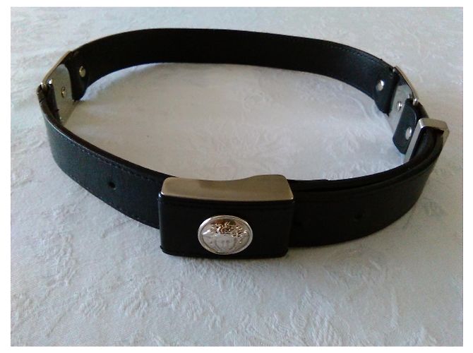 Cintura GIANNI VERSACE RARE 1997 PRE-DEATH d'epoca Nero - vista 9