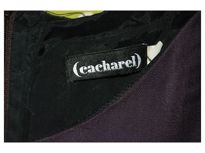 Vestido de seda Cacharel Morado Ciruela Púrpura - vista 7