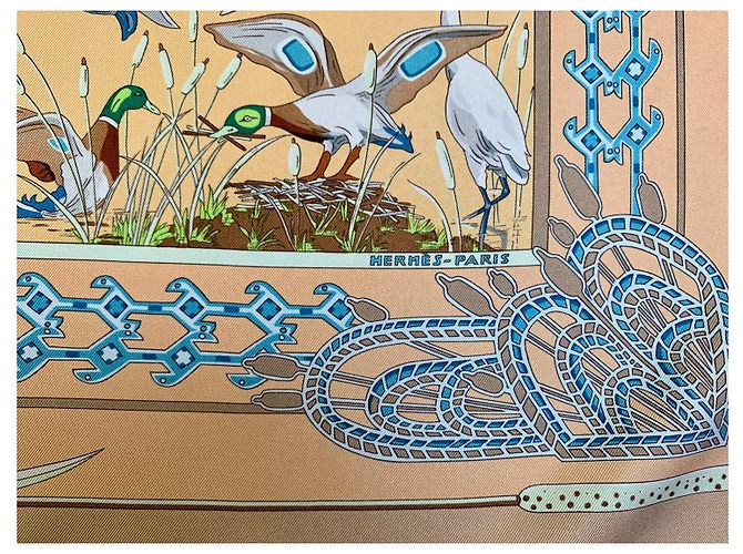 Hermès Oggetto non indossato! Hermes Silk 100 sciarpe Multicolore - vista 4