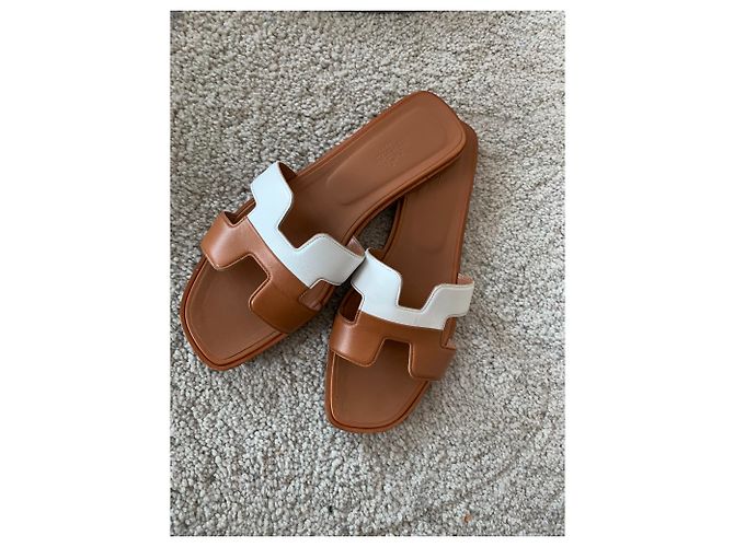 Hermès Mulas Oran Hermes Marrom Branco - vista 2