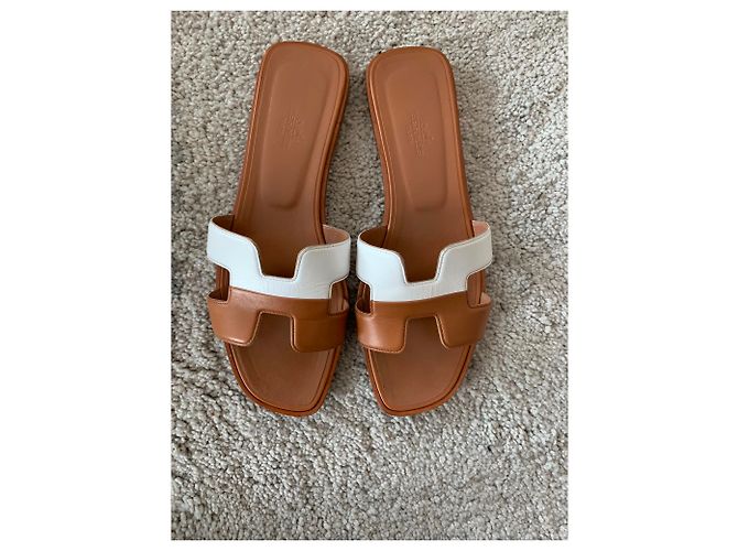 Hermès Mulas Oran Hermes Marrom Branco - vista 4