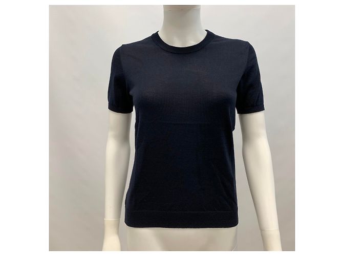 Moncler Dunkelblaues, blaues Strickoberteil - Ansicht 8