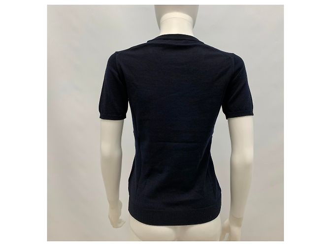 Moncler Dunkelblaues, blaues Strickoberteil - Ansicht 9