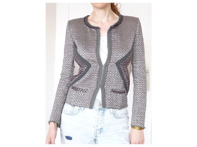 Lurex-Jacke von Peru Isabel Marant Silber Metallisch Hellblau - Ansicht 2