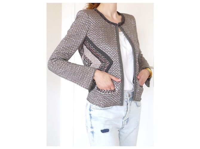 Lurex-Jacke von Peru Isabel Marant Silber Metallisch Hellblau - Ansicht 5