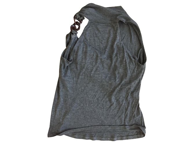 Top Max Mara de viscosa gris oscuro Gris antracita - vista 2