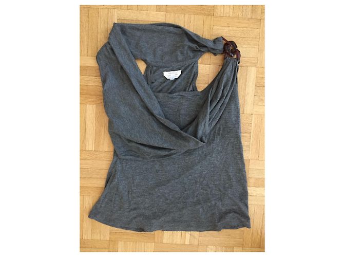Top Max Mara de viscosa gris oscuro Gris antracita - vista 5