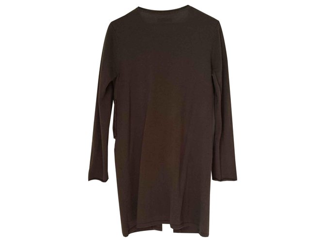 Max & Moi Strickjacke aus Wolle und Kaschmir Hellbraun - Ansicht 2