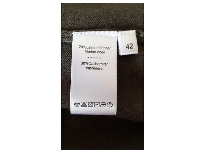 Max & Moi Strickjacke aus Wolle und Kaschmir Hellbraun - Ansicht 5